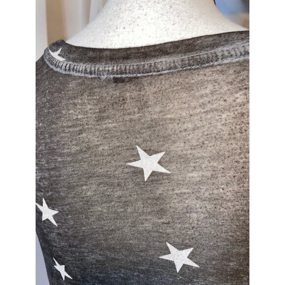 Lucky Brand Brown Stars Tee size Small Worn Retro Vintage Look Thin T-Shirt GUC - Picture 11 of 11